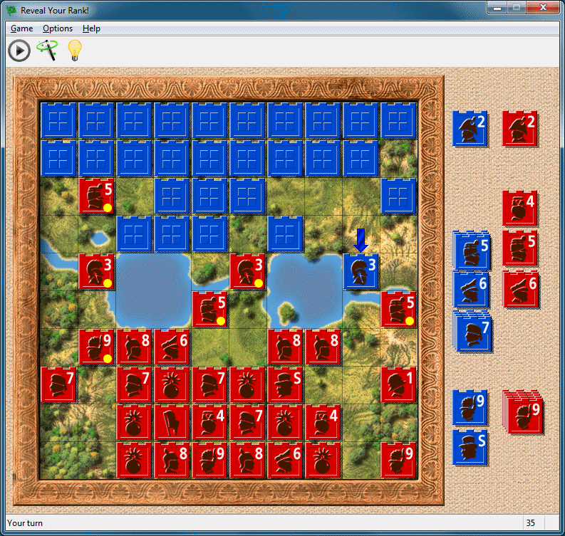 Strategy board game similar to Stratego